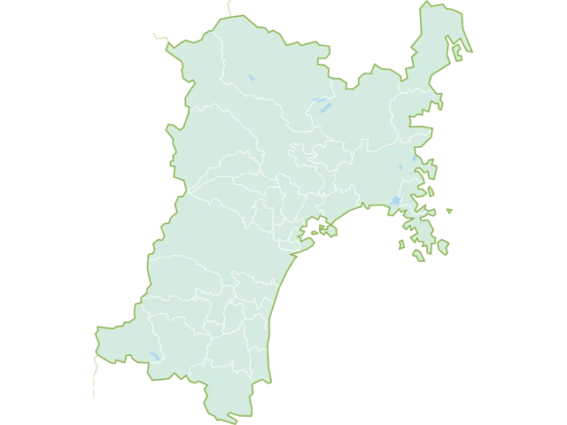 宮城県の地図